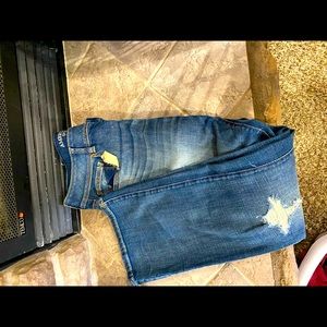 Boot cut distressed AE jeans